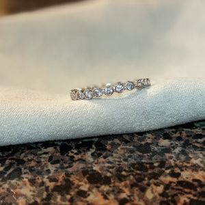 Sterling Silver Bezel Eternity Ring